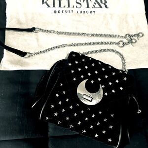 Killstar purse velvet with moon clasp